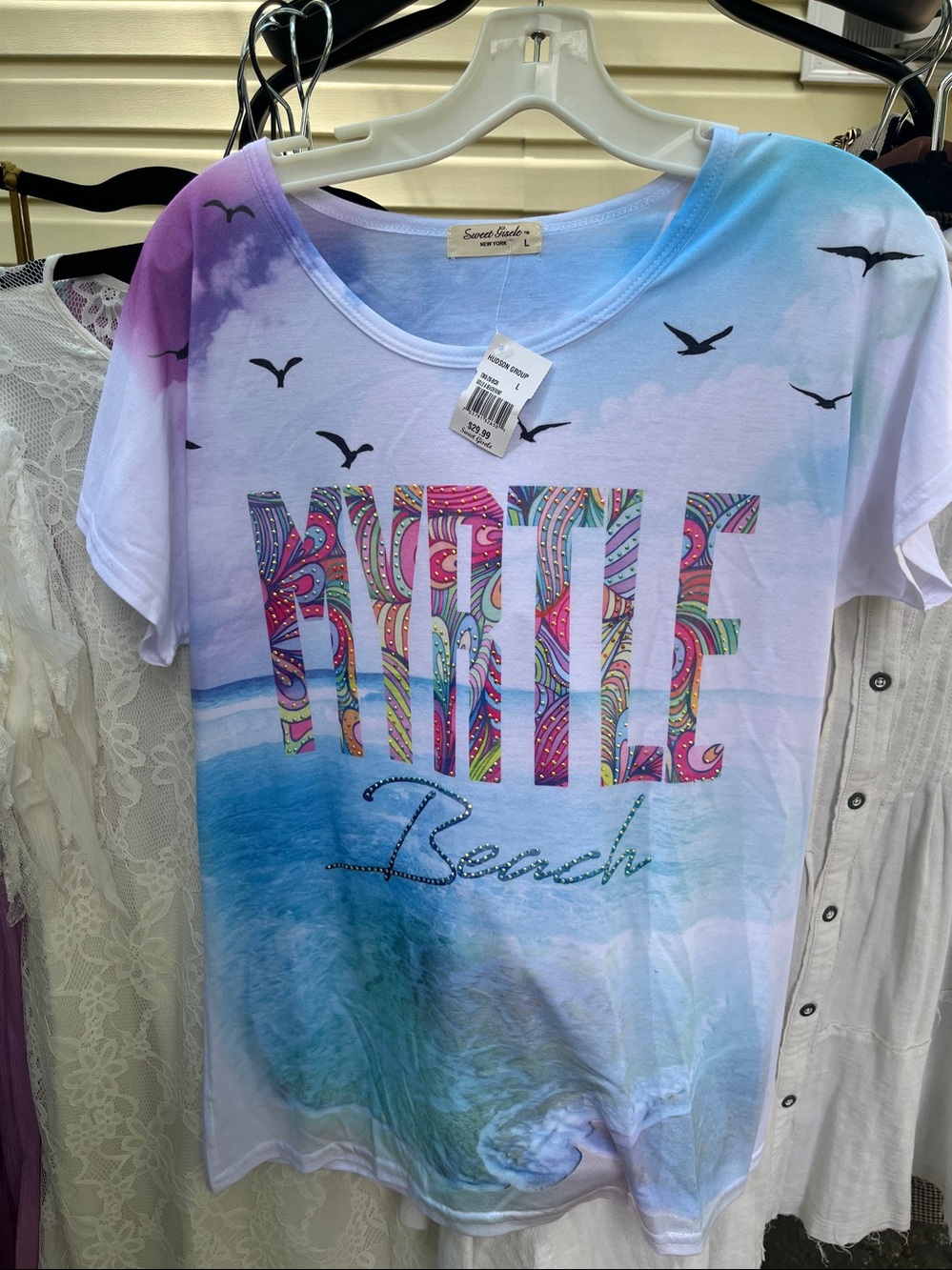 NWT Sweet Gisele New York Myrtle Beach top Sz L